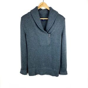 Gap Sweater Wool Blend Gray Knit Size S Warm Comfy Long Sleeves